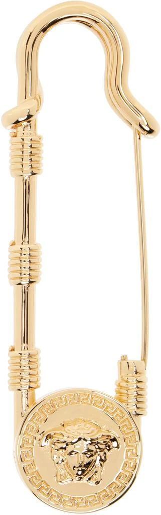 Versace Gold Safety Pin Brooch 2