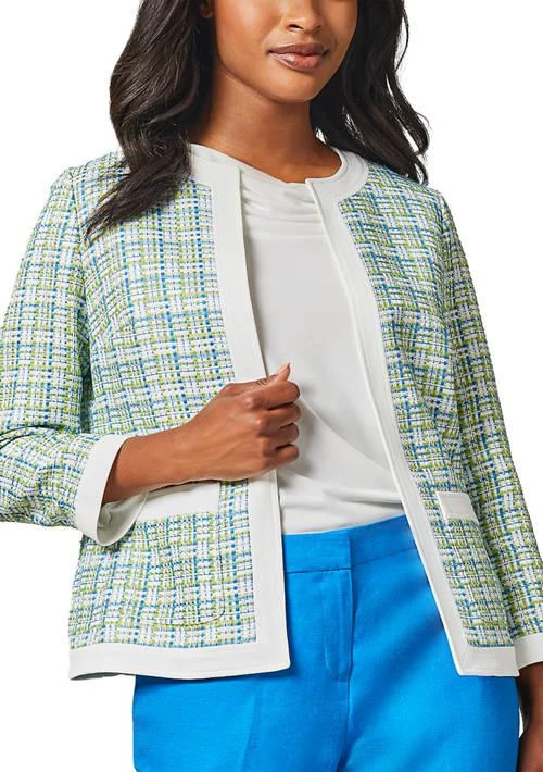 Kasper Womens Framed Jacket With Patch Pocket 1