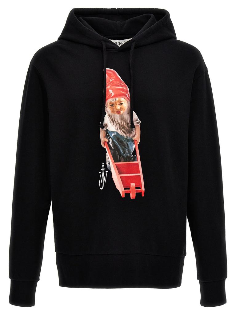 JW ANDERSON｜HOOD/ZIP-UP (Cat-print organic cotton hoodi JW Anderson Cat Print Hoodie Mid Grey Melange | END. (US)