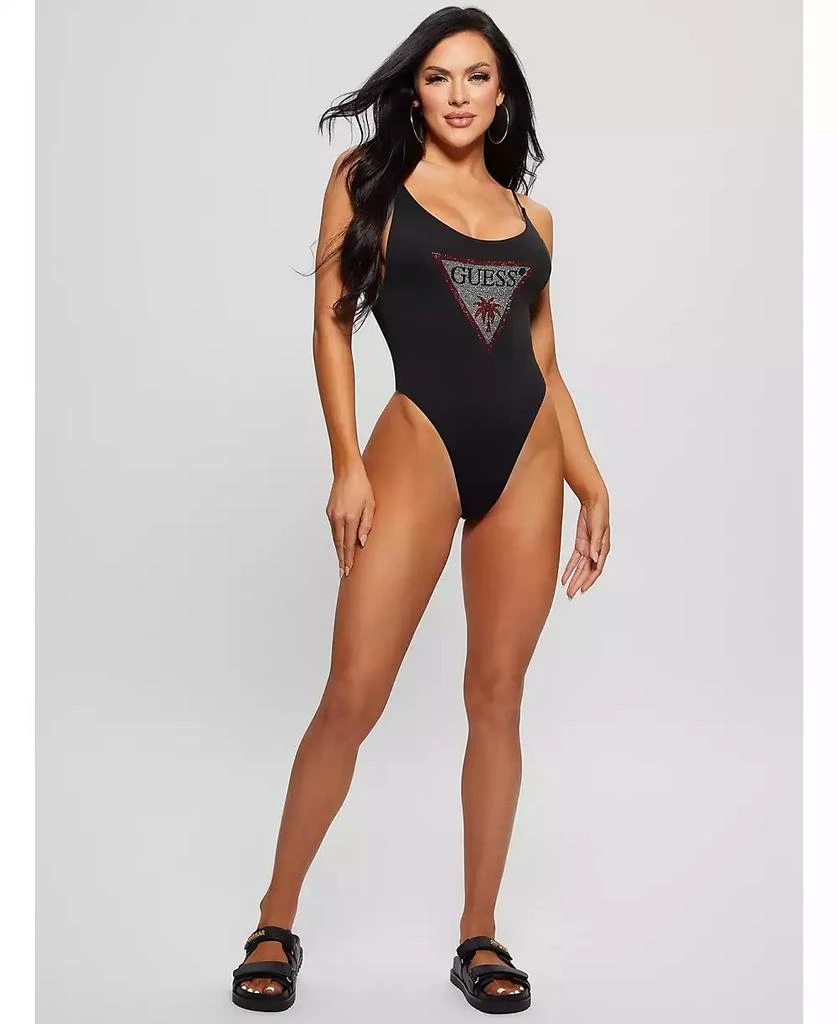 GUESS Women's Eco Metallic One-Piece Swimsuit 3