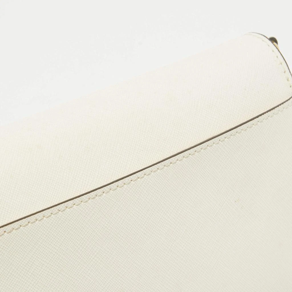 Tory Burch Tory Burch White Leather Emerson Wallet On Chain 6