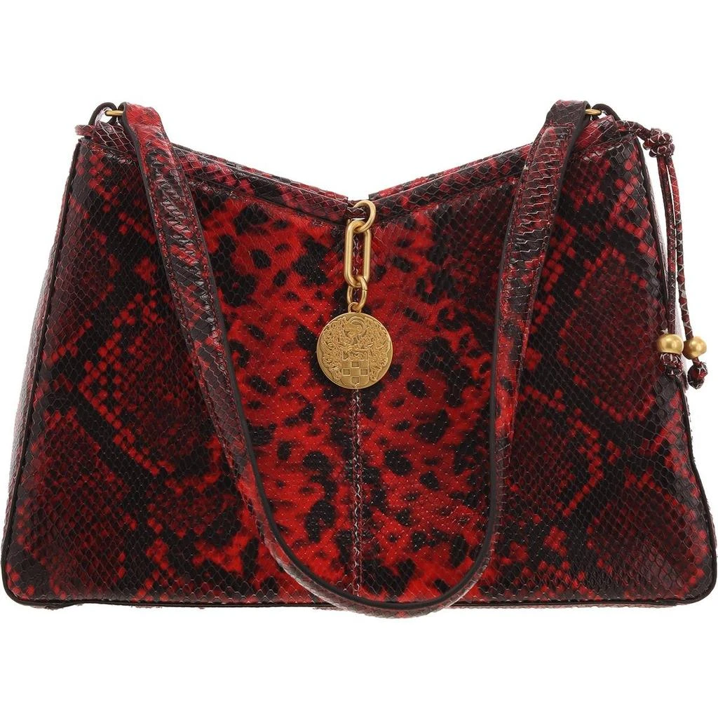 Vince Camuto Maire Womens Snake Print Leather Satchel Handbag 1