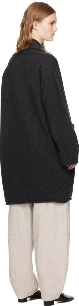 LAUREN MANOOGIAN Black Taper Coat 3