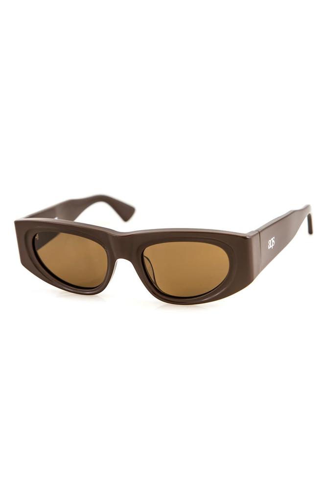 AQS Valentina 55mm Polarized Oval Sunglasses