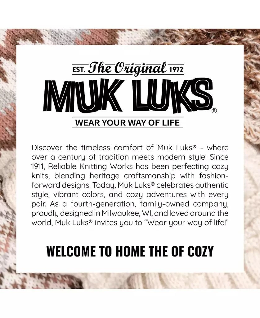 MUK LUKS Women
s Quarter Crew Novelty Socks, 5 Pair Pack 3