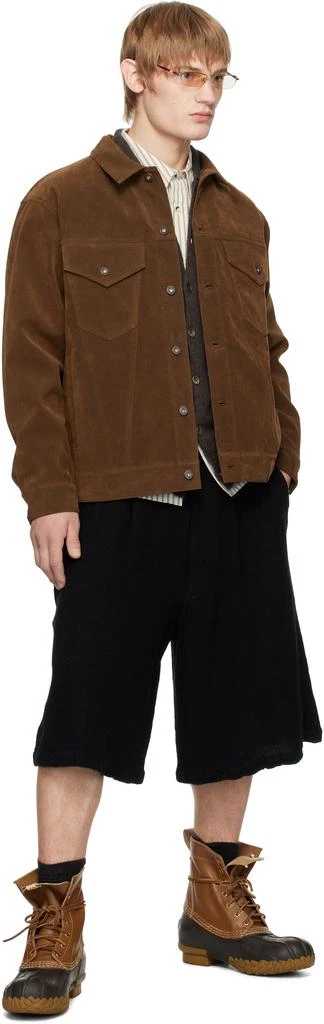 Wtaps Brown 01 Faux-Leather Jacket 4