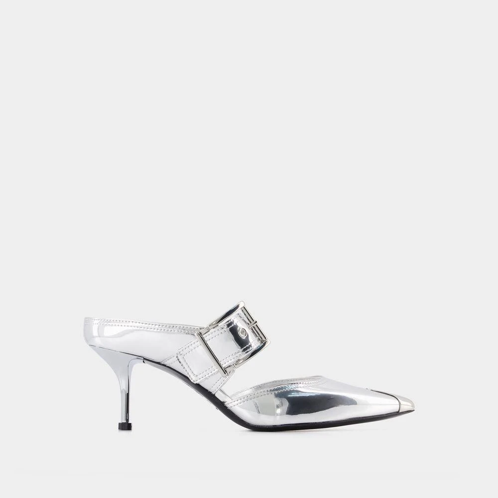 Alexander McQueen Alexander McQueen Buckled Strap Heeled Mules 1