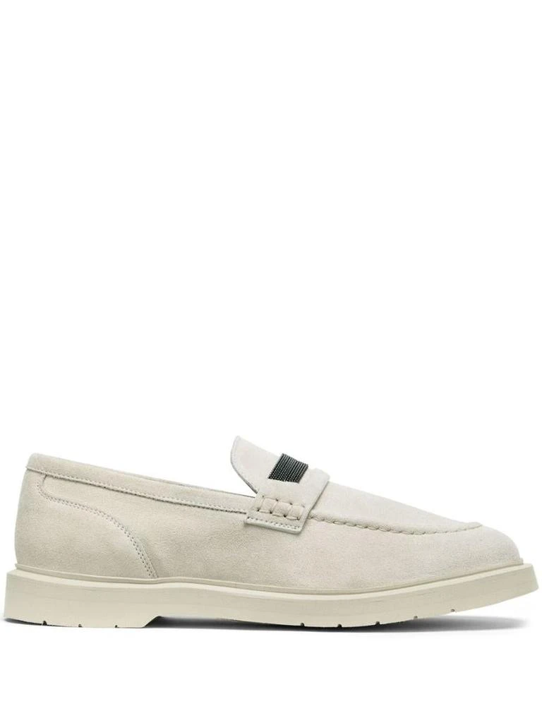 Brunello Cucinelli Brunello Cucinelli Suede Penny Loafer 1