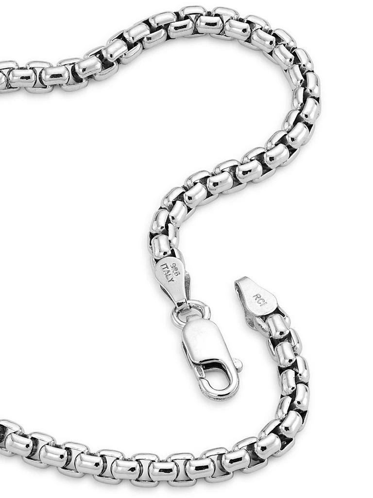 Saks Fifth Avenue Collection COLLECTION Sterling Silver Shiny Lite Round Box Chain Bracelet 3