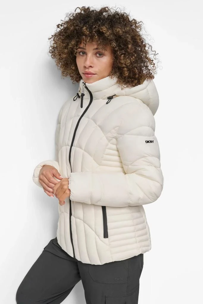 DKNY HOODED LIGHTWEIGHT PUFFER 3