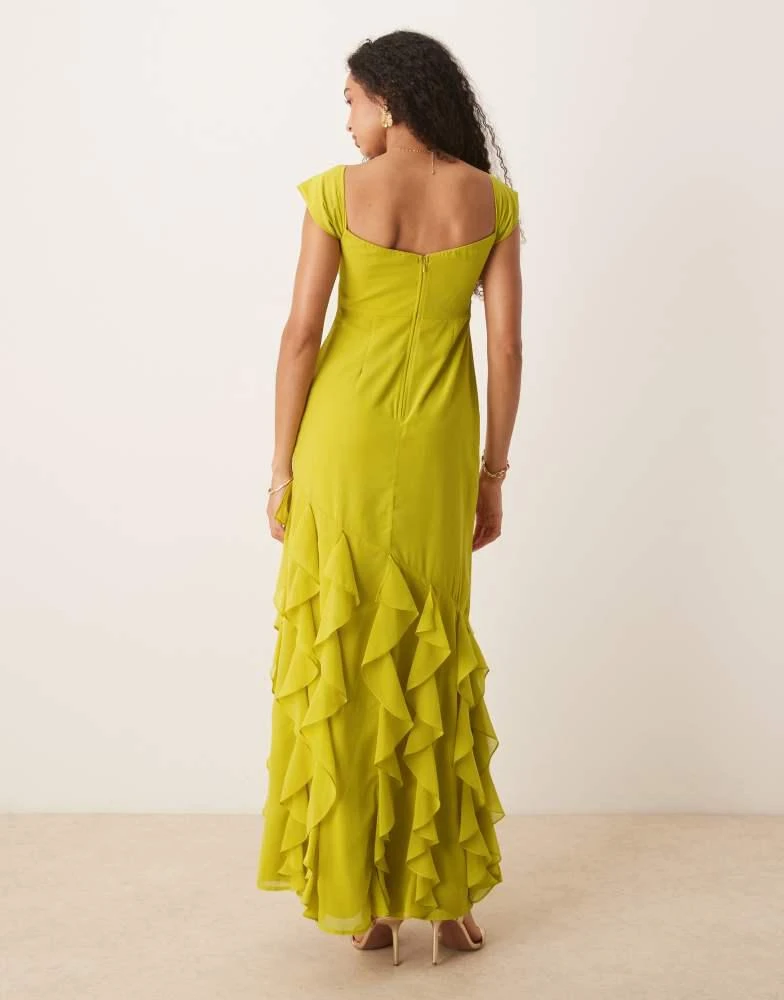 anaya maxi dress Anaya With Love Ruffle Strappy Blue Floral Maxi Dress Love My Apparel