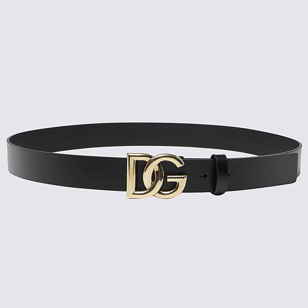 Dolce & Gabbana Dolce & Gabbana Black And Gold Leather Belt