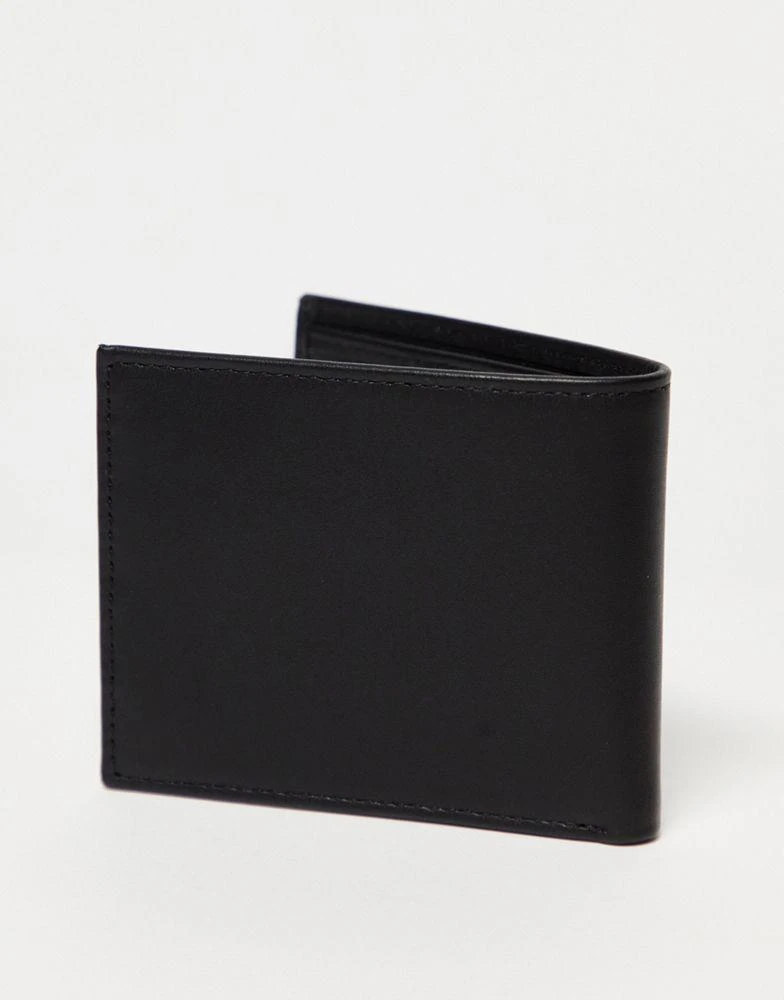 Tommy Hilfiger Tommy Hilfiger Eton mini billfold leather wallet in black 4
