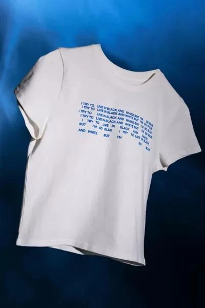 Urban Outfitters Billie Eilish UO Exclusive I'm So Blue Baby Tee 1