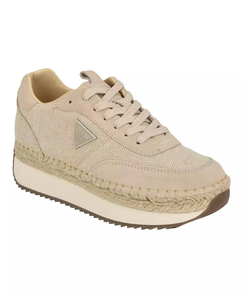 GUESS Women's Stefen Lace-Up Platform Espadrille Sneakers 1