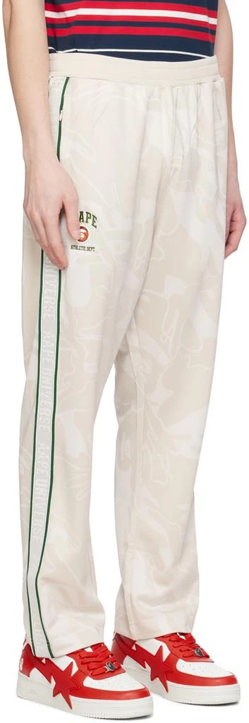 AAPE by A Bathing Ape Beige Jacquard Sweatpants 2