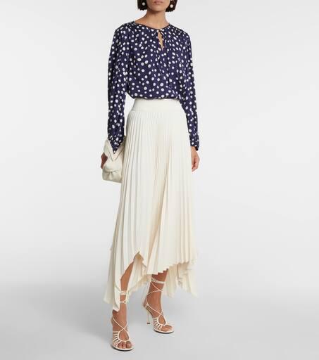 Velvet Marlow polka-dot satin top