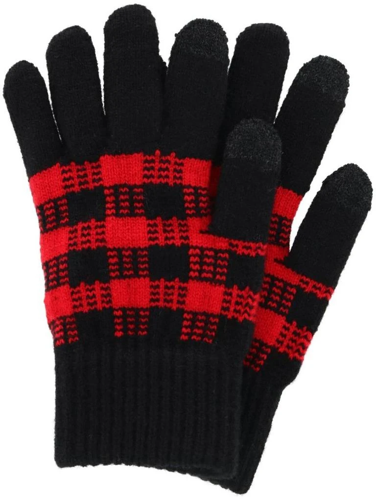 Grand Sierra Women
s Touchscreen Buffalo Plaid Knit Winter Glove 4