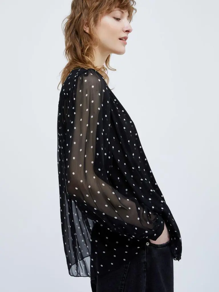 MAX&Co Gathered crepon shirt 4