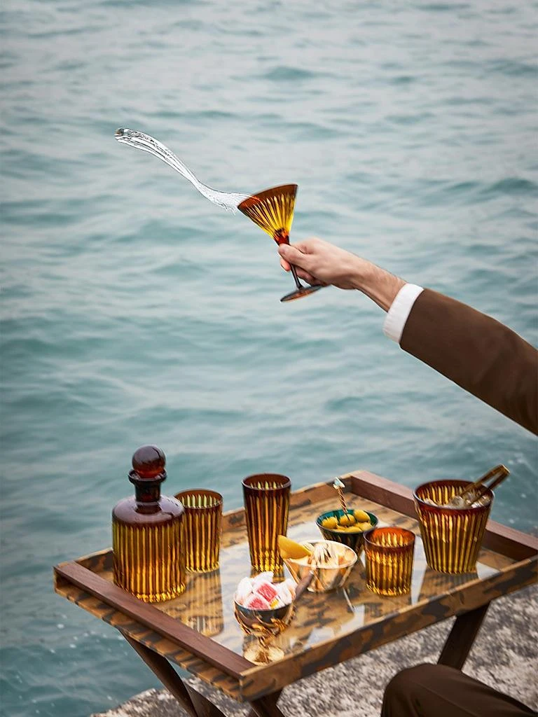 L
Objet Prism Glass Ice Bucket With Tongs 6