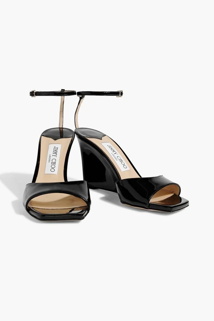 Jimmy Choo Brien 85 patent-leather wedge sandals 2