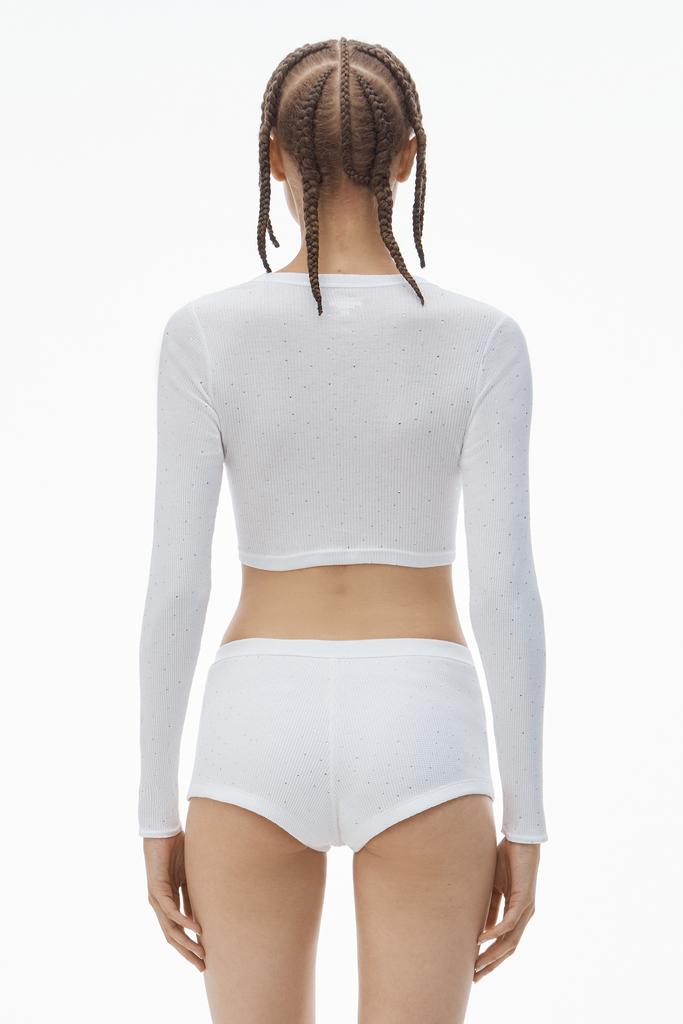 ALEXANDER WANG Long-Sleeve Crop Top グレー Rare Alexander Wang X H&M Legging and Long Sleeve | Depop
