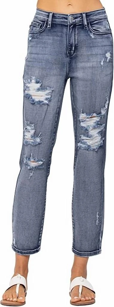 Judy Blue Judy Blue - High Waist Ankle Boyfriend Jeans 1
