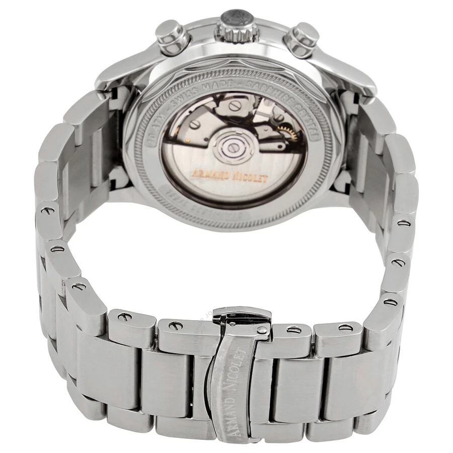 Armand Nicolet MHA Chronograph Automatic Dark Blue Dial Men's Watch A844HAA-BU-M2850A 3