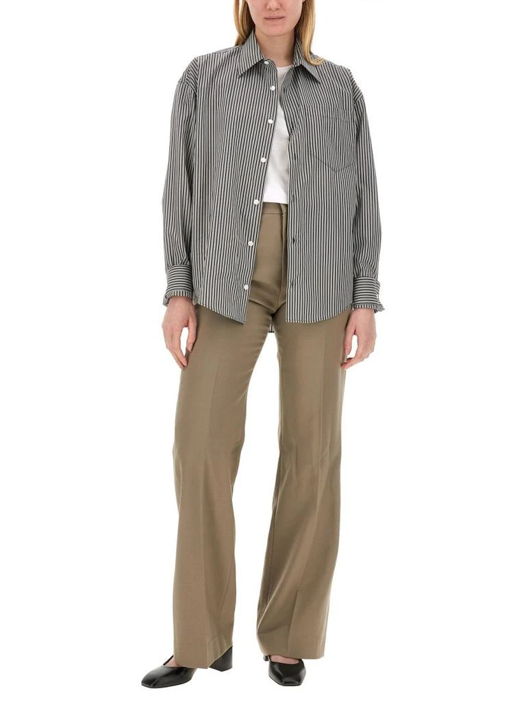 AMI AMI Alexandre Mattiussi Poplin Striped Button-Up Shirt 3