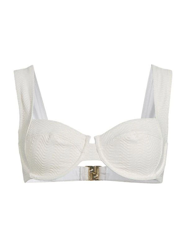 Milly Sweetheart Neckline Chevron Bikini Top 5