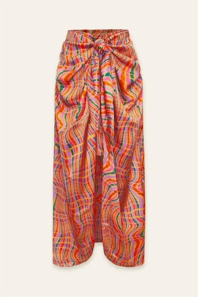 Dress Forum Women's Disco Animal Vacay Skirt In Orange Mirage