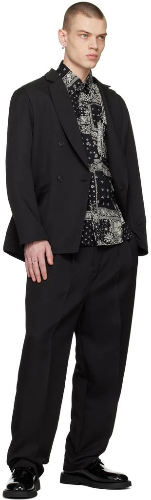 SOPHNET. Black Pleated Trousers 4