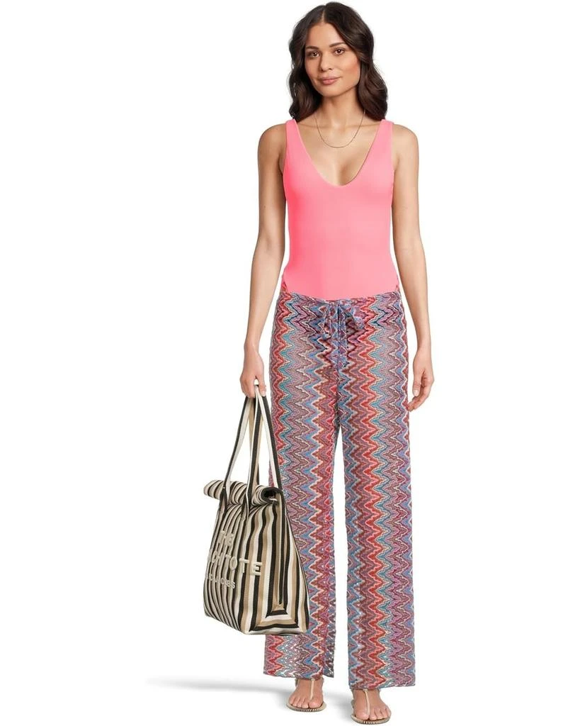 Becca BECCA Modern Edge Swimsuits Women's Coral Reef Stretch Ribbed One-Piece RED339 5