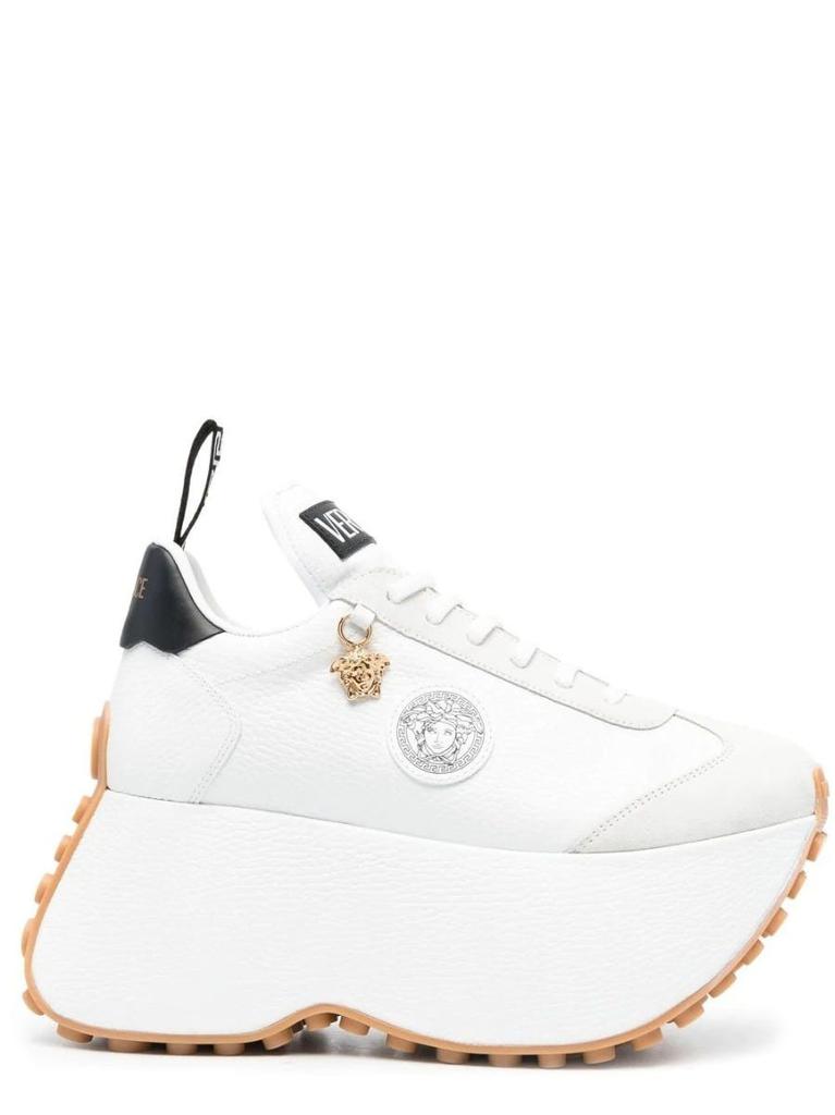 NA White Triplatform Sneakers