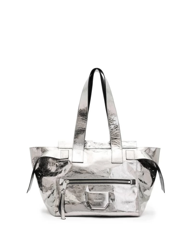 ALL SAINTS AllSaints Perez silver shoulder bag 1