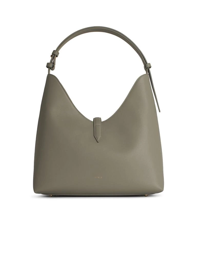 Furla hobo Goccia Grey Leather Bag 3