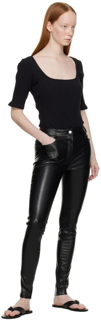 Hugo Boss Black Hisura Faux-Leather Pants 4