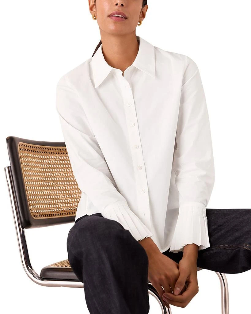 Whistles Marcy Pleated Cuff Shirt 2