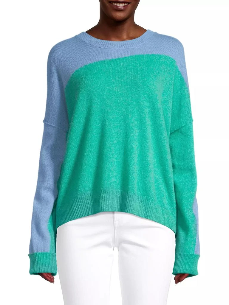 Crush Cashmere Stay Wild Two-Tone Cashmere Sweater 3