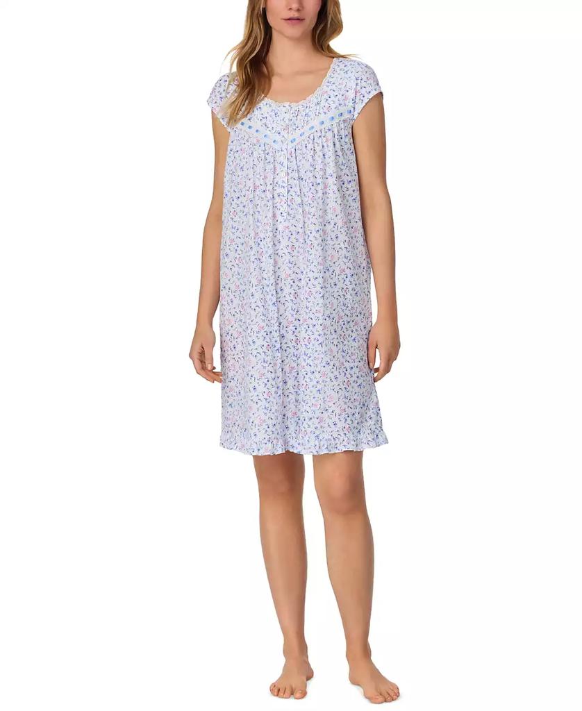 Eileen West Women's Cotton Cap-Sleeve Nightshirt