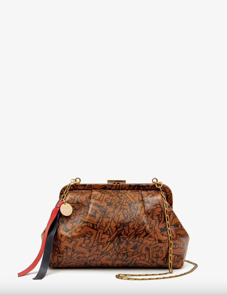Clare V Women's Sissy Clutch Bag In Tan Graffiti
