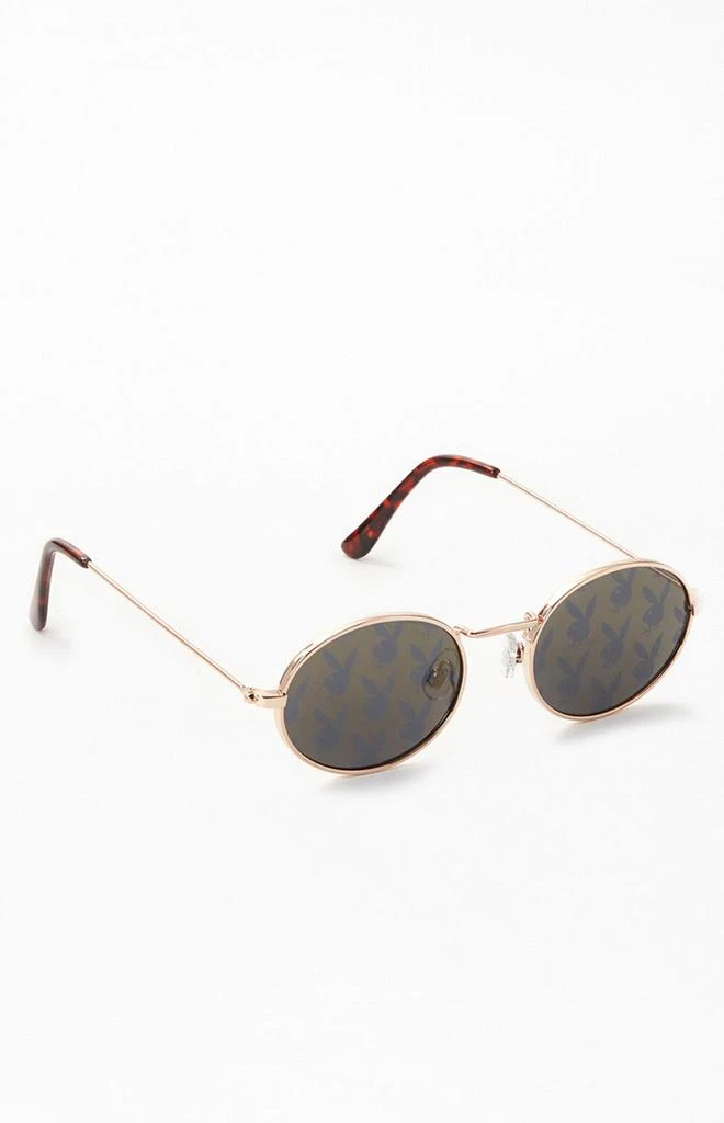 Playboy By PacSun Metal Oval Sunglasses 1