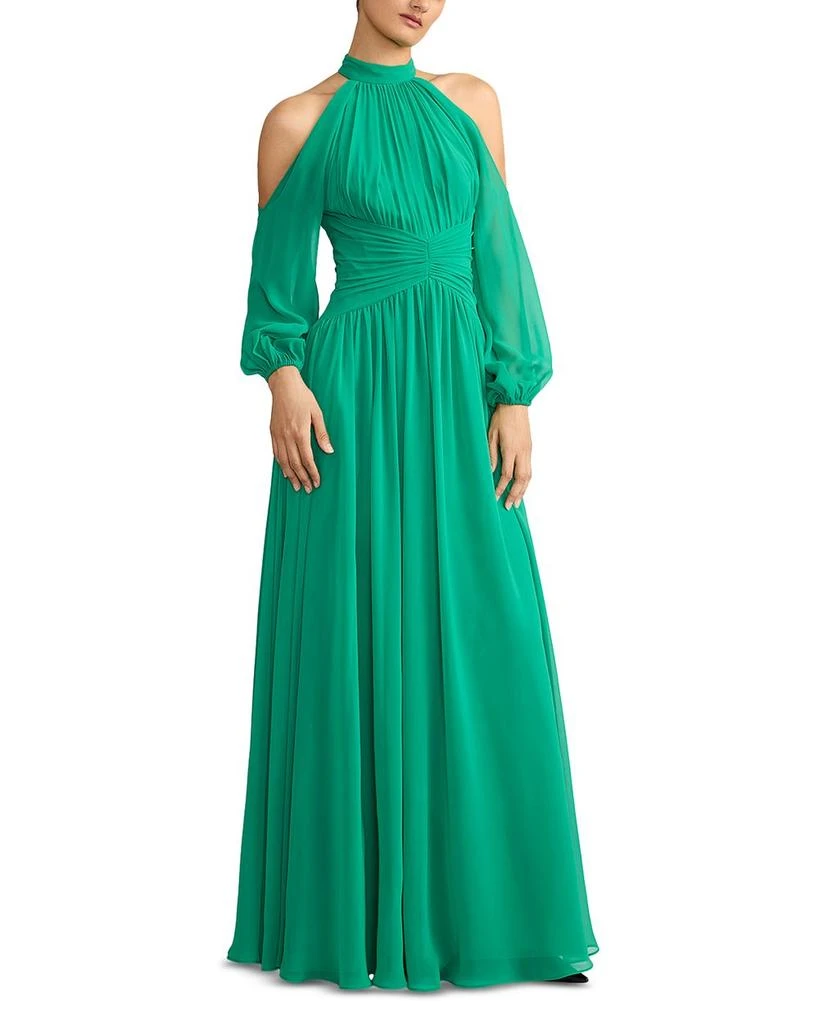 Zac Posen Wicked x Zac Posen Cold Shoulder Chiffon Gown 4