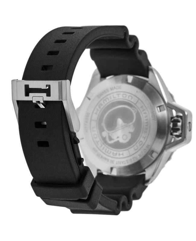 Hamilton Hamilton Khaki Navy Frogman Automatic Green Dial Rubber Strap Men's Watch H77455360 4