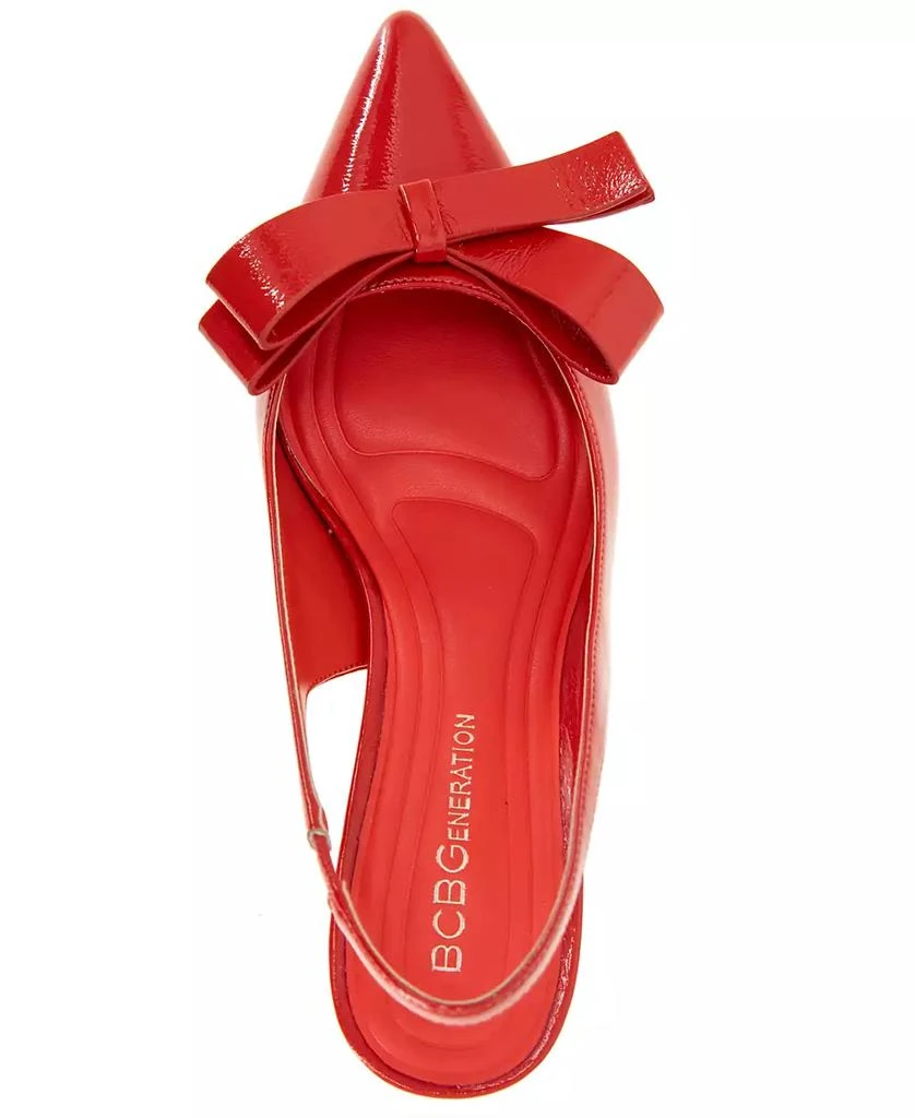 BCBG Women's Kasti Slingback Kitten-Heel Bow Pumps 4