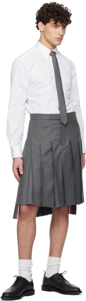 Thom Browne Gray Super 120s Twill Tie - Ties - BeyondStyle