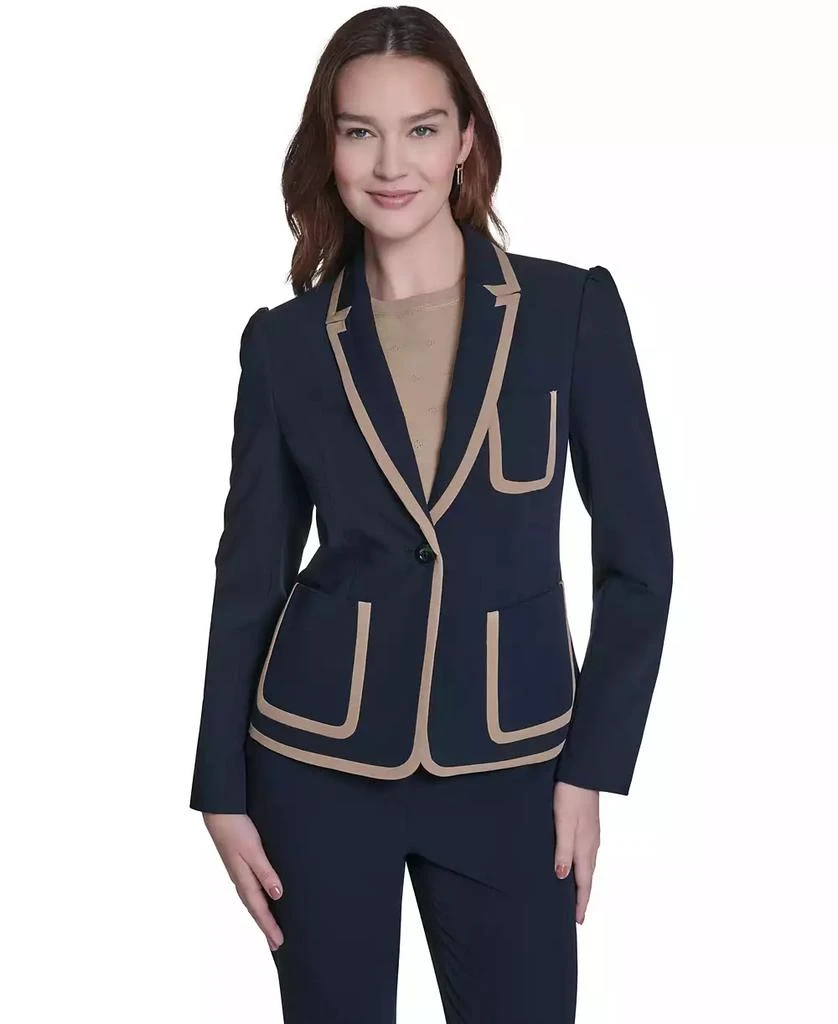 Tommy Hilfiger Women
s Framed One-Button Blazer