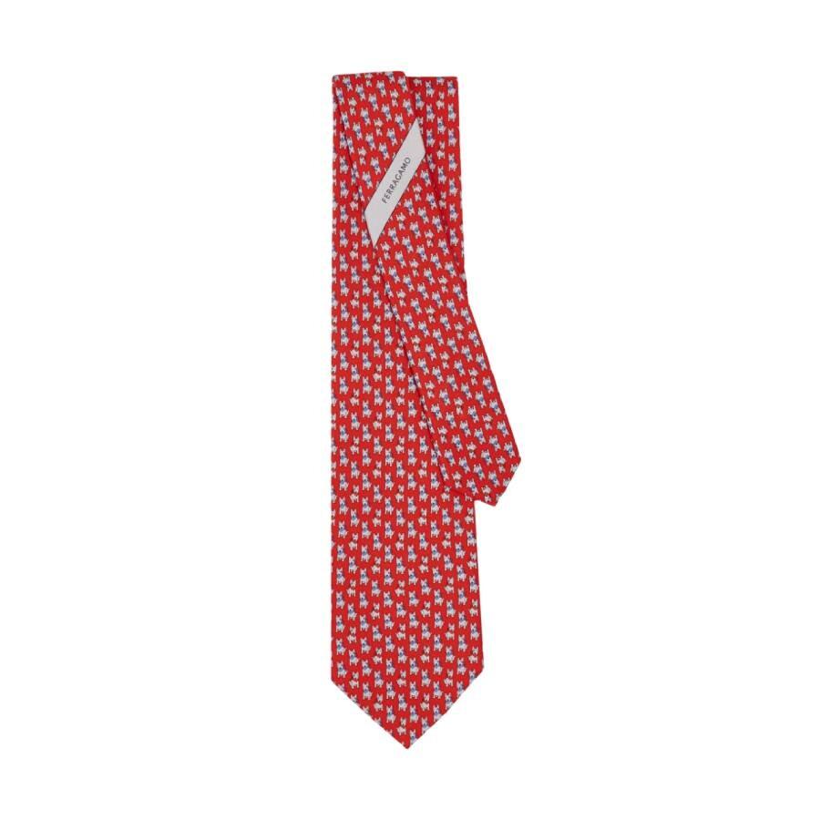 Salvatore Ferragamo Terrier Print Silk Tie