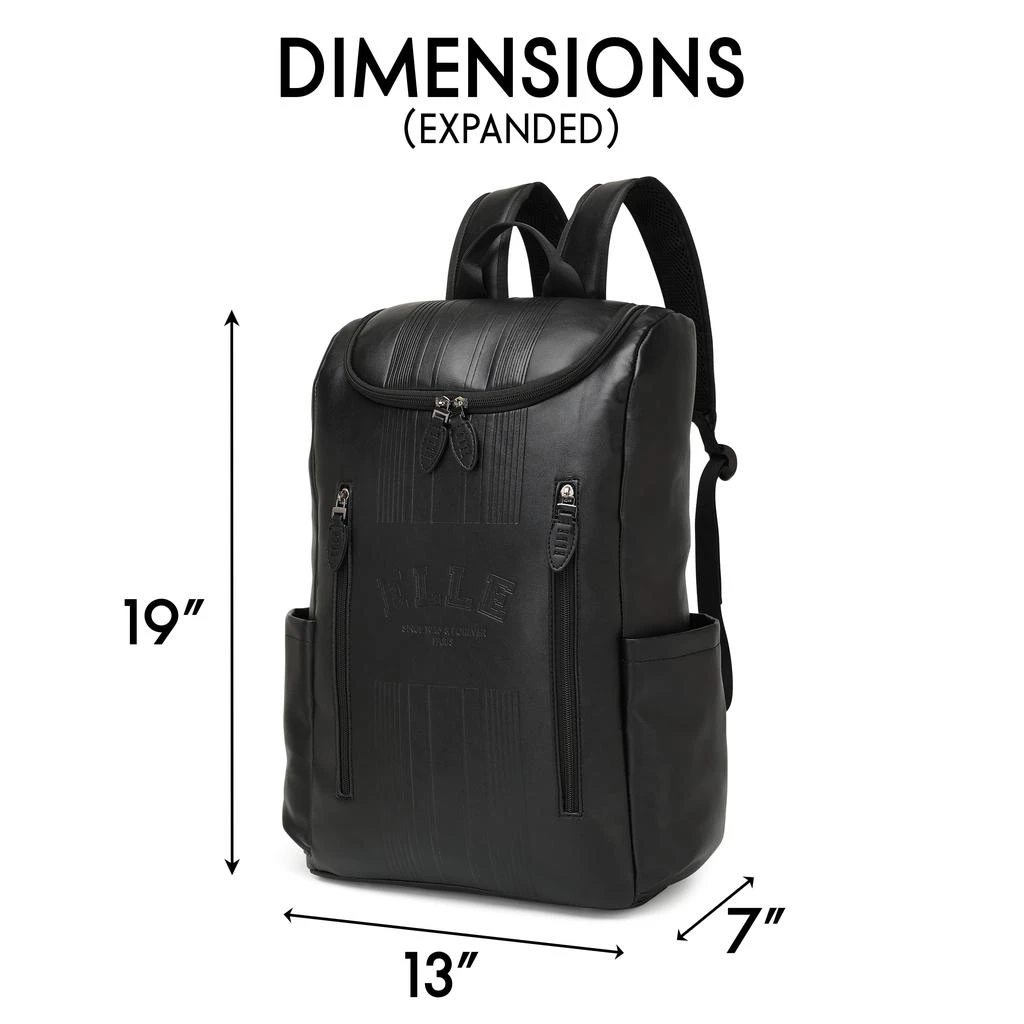 ELLE Roamer 22L Vegan Leather Backpack | Black 5