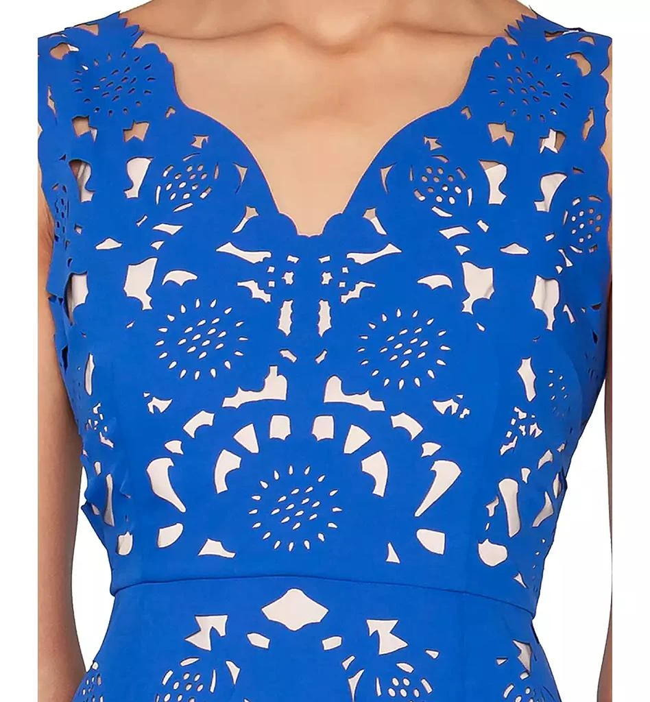 WHITE TIE by Shani Women's Laser-Cut Sleeveless Midi Dress 3